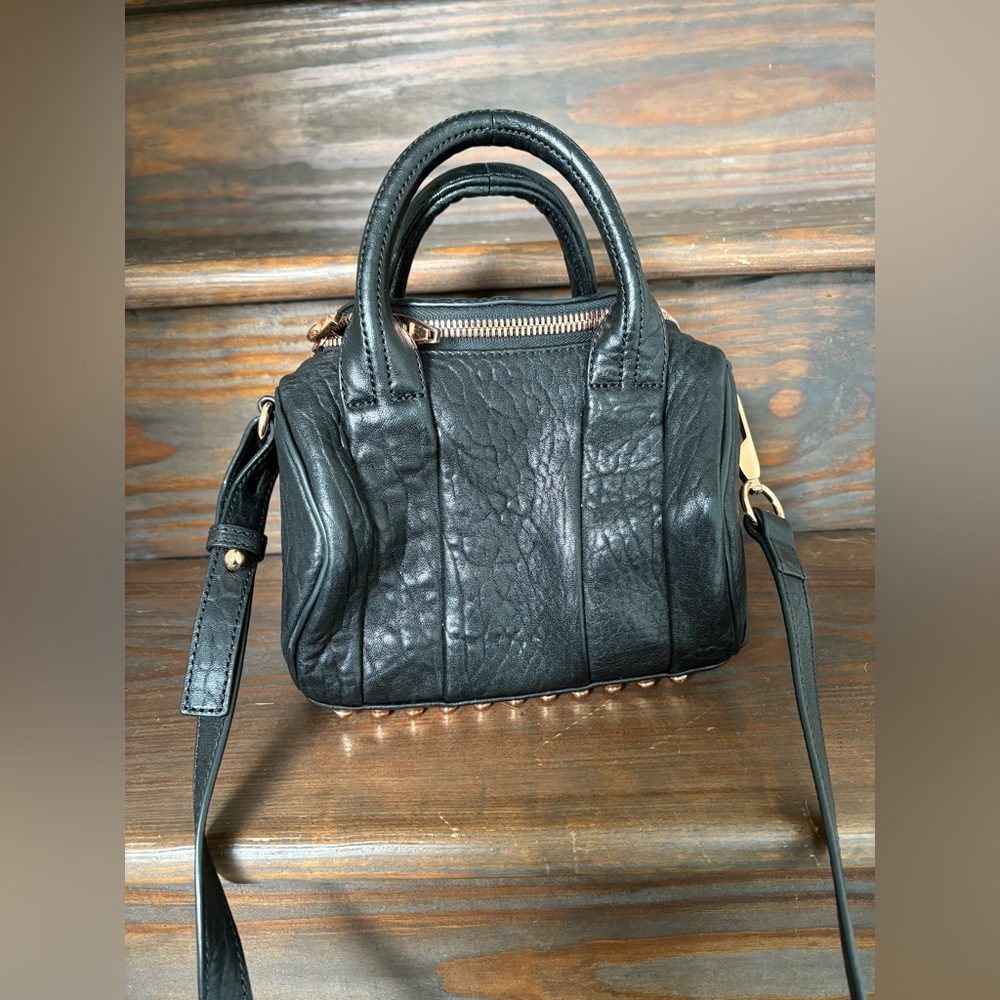 Alexander Wang Rockie Black and Rose Gold bag